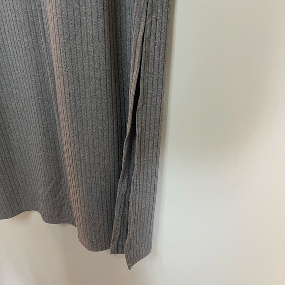 Heart and Hips women’s midi ribbed bodycon tank dress size medium soft gray - Picture 4 of 7